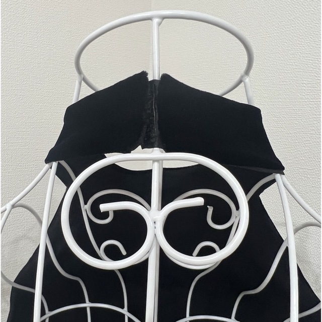Ralph Lauren(ラルフローレン)の【ラルフローレン】ベロアミディアムドレス　ブラック　サイズ6 ［訳あり］ レディースのフォーマル/ドレス(ミディアムドレス)の商品写真