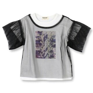 ブランシェス(Branshes)の新品 RADCHAP チュール重ねTシャツ ラッドチャップ 半袖 春 夏 秋 b(Tシャツ/カットソー)
