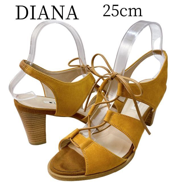 DIANA(ダイアナ)のDiana ダイアナ　スエード　サンダル　レース革紐　編み上げ　25cm 大きい レディースの靴/シューズ(サンダル)の商品写真