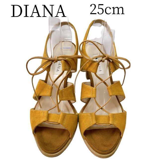 DIANA(ダイアナ)のDiana ダイアナ　スエード　サンダル　レース革紐　編み上げ　25cm 大きい レディースの靴/シューズ(サンダル)の商品写真