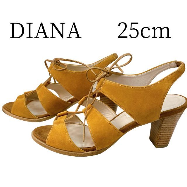 DIANA(ダイアナ)のDiana ダイアナ　スエード　サンダル　レース革紐　編み上げ　25cm 大きい レディースの靴/シューズ(サンダル)の商品写真