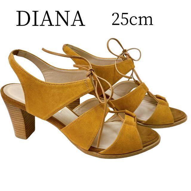 DIANA(ダイアナ)のDiana ダイアナ　スエード　サンダル　レース革紐　編み上げ　25cm 大きい レディースの靴/シューズ(サンダル)の商品写真