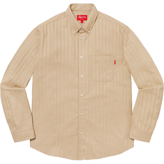 20AW Supreme Jacquard Stripe Twill Shirt