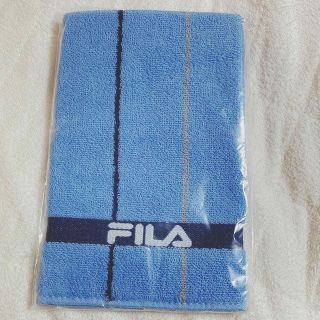 フィラ(FILA)の新品 ☆ FILA タオルハンカチ 青　ハンカチ　ブルー(ハンカチ)