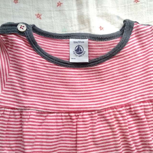 PETIT BATEAU(プチバトー)のプチバトー　夏服　2点セット　80 81 キッズ/ベビー/マタニティのベビー服(~85cm)(ワンピース)の商品写真