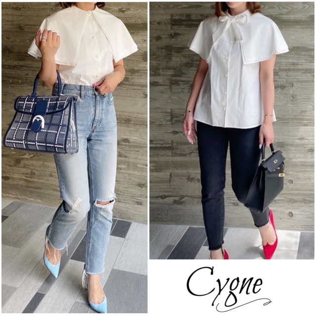 完売品】Cygne⭐️定価26400円 シーニュ ケープブラウス-