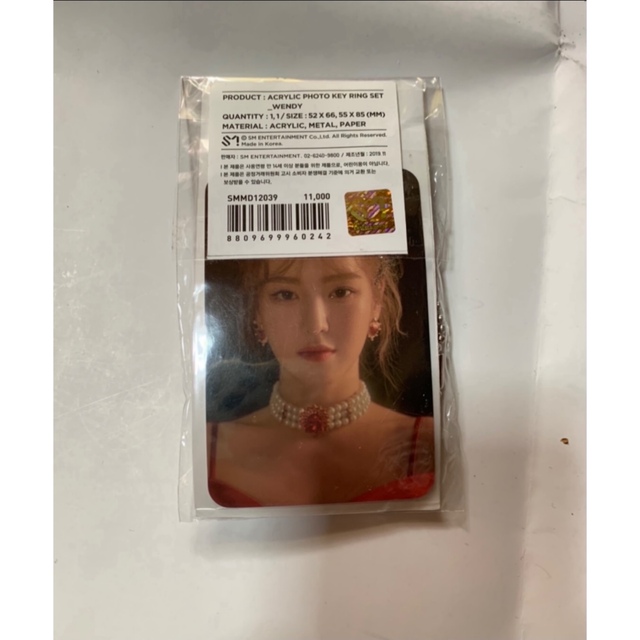 Red Velvet ウェンディ 公式アクリルキーリング、トレカセット