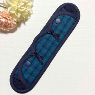 水筒肩紐カバー　肩紐カバー　チェック　ハンドメイド(外出用品)