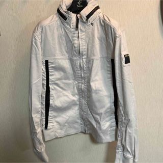 リプレイ(Replay)のReplay フード付き ストレッチサテンジップジャケット ホワイト L(その他)