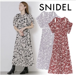 SNIDEL - SNIDEL スナイデル 2wayスリーブプリントワンピース の通販