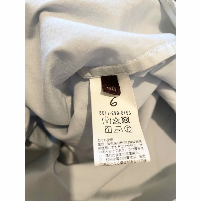 6 ROKU DRESS SHIRT プルオーバーシャツカラーブルーサックス