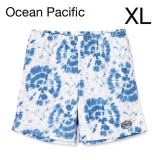 OCEAN PACIFIC - OP タイダイ柄ブルー　XL メンズ　サーフパンツ　ショートパンツ