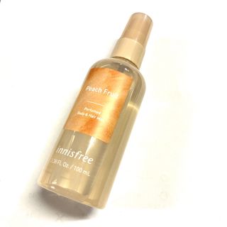 イニスフリー(Innisfree)の【美品】イニスフリー　パフュームドボディ＆ヘアミストピーチフルーツ100mL(ヘアウォーター/ヘアミスト)