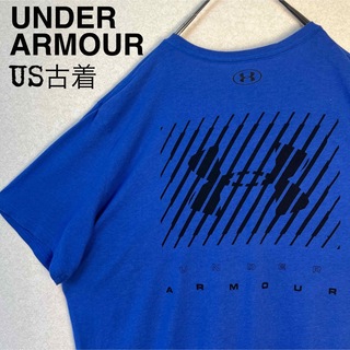 アンダーアーマー(UNDER ARMOUR)のヴィンテージ　アンダーアーマー　背面ビッグロゴ　Tシャツ　USA古着　青　3XL(Tシャツ/カットソー(半袖/袖なし))