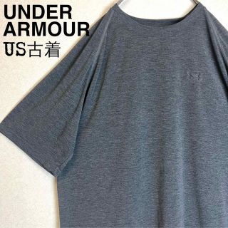 アンダーアーマー(UNDER ARMOUR)のヴィンテージ　アンダーアーマー　ワンポイントロゴ　Tシャツ　USA　古着　黒　M(Tシャツ/カットソー(半袖/袖なし))