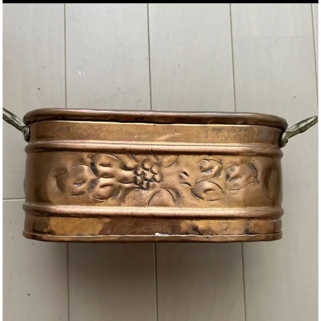 TRAVAIL ARTISANAL 銅製 ジャルディニエール 花器 花瓶