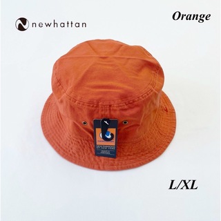 ニューハッタン(newhattan)のニューハッタン バケットハット　オレンジ　L/XL[約59-60㎝](ハット)