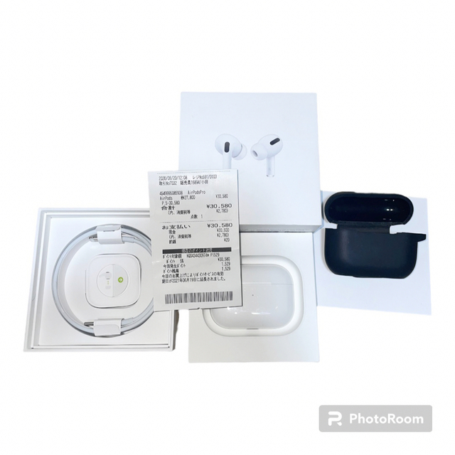 AirPods pro第一世代 備品領収書 シリコンケース付き AirPods pro第一世代 備品領収書 シリコンケース付き