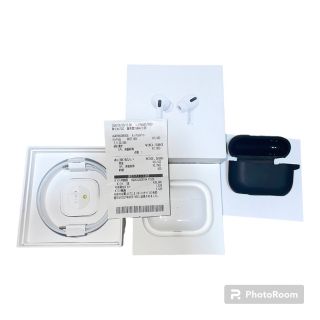 アップル(Apple)のAirPods pro第一世代　備品領収書　シリコンケース付き(ヘッドフォン/イヤフォン)