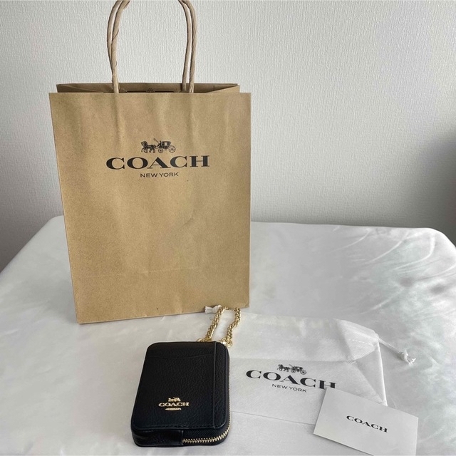 【極美品】coach ジップ カード ケース
