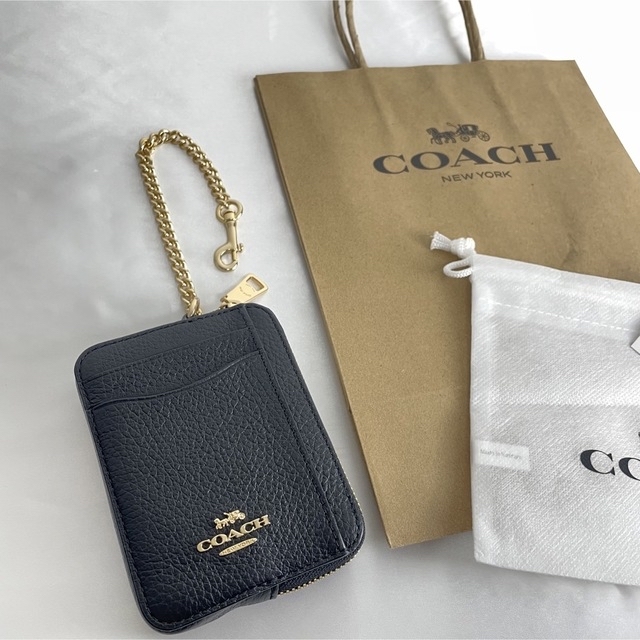 【極美品】coach ジップ カード ケース