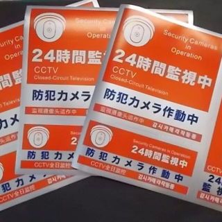 3枚★防犯ステッカー セキュリティ 防犯対策 ドーム型 防犯カメラ 防水(防犯カメラ)