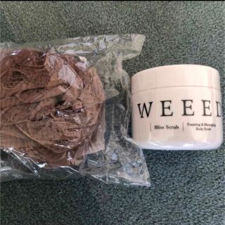 サボン(SABON)の【新品・未開封】WEEED ブリススクラブ 泡立てネット付き(ボディスクラブ)