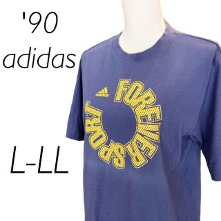 アディダス(adidas)の古着　'90 ヴィンテージ　アディダス　Tシャツ　プリント　クルーネック　半袖(Tシャツ/カットソー(半袖/袖なし))