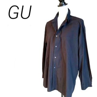 ジーユー(GU)の【美品】ジーユー　メンズビッグシャツ　コットン　長袖　ユニセックス　大きめ(シャツ)