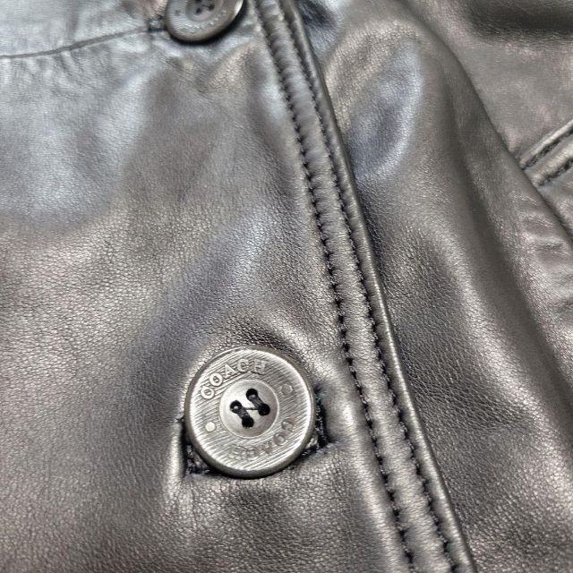 COACH かっこいい レザー ジャケット テーラード コート ライダース