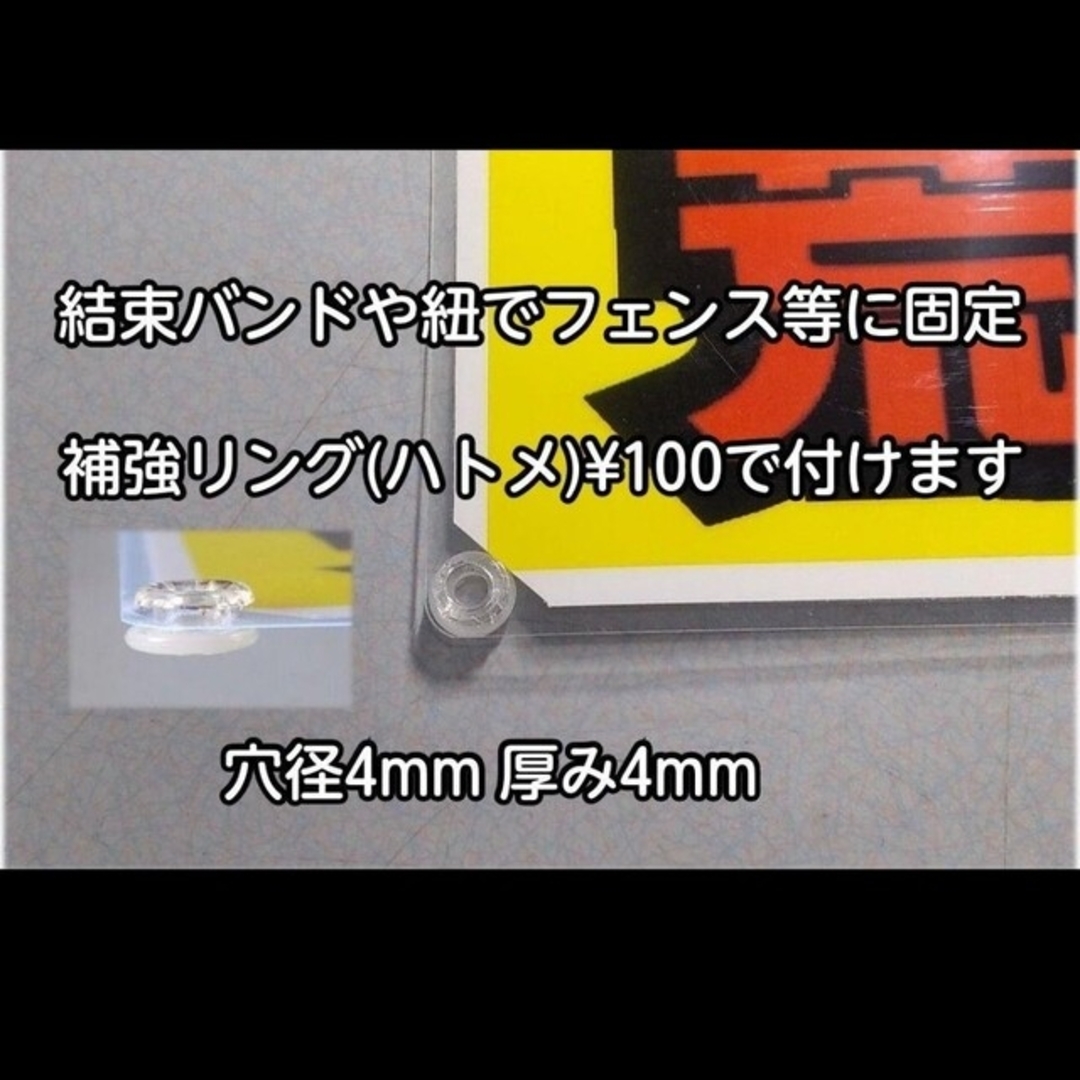 221迷惑対策プラカード 『この先私有地通り抜けご遠慮ください』 ハンドメイドの生活雑貨(その他)の商品写真