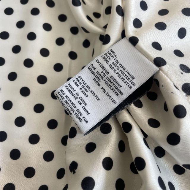 ブルゾン kate spade フェイクレザー ナイロンコート ドット XL 大きい
