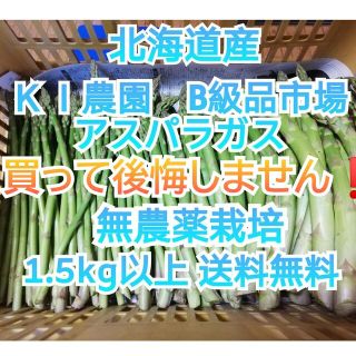 ＫＩ農園　Ｂ級品市場　アスパラガス（1.5kg以上　無農薬）買って後悔しません❗(野菜)