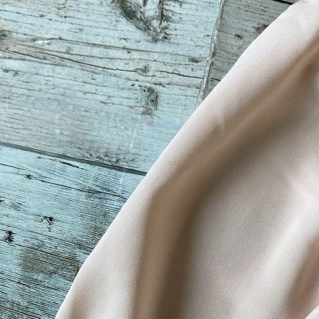 昭和レトロレリアン花柄刺繍付きブラウスボウタイとろみ素材サーモン