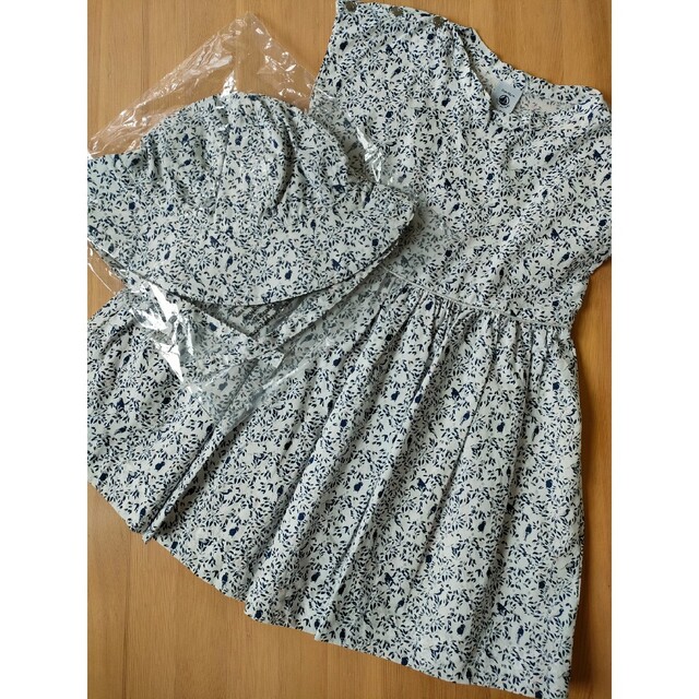 PETIT BATEAU(プチバトー)のpetit bateau チュニックワンピース＆帽子 キッズ/ベビー/マタニティのキッズ服女の子用(90cm~)(Tシャツ/カットソー)の商品写真