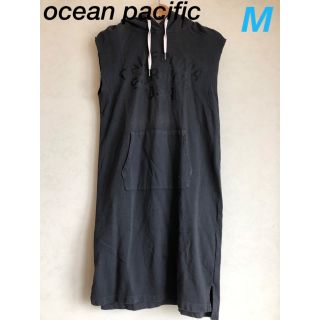 オーシャンパシフィック(OCEAN PACIFIC)のオーシャン パシフィック☆ノースリーブ パーカー ワンピース M(ひざ丈ワンピース)