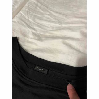 COMOLI - comoli 22aw コットンシルク 長袖クルーネック チャコール 3