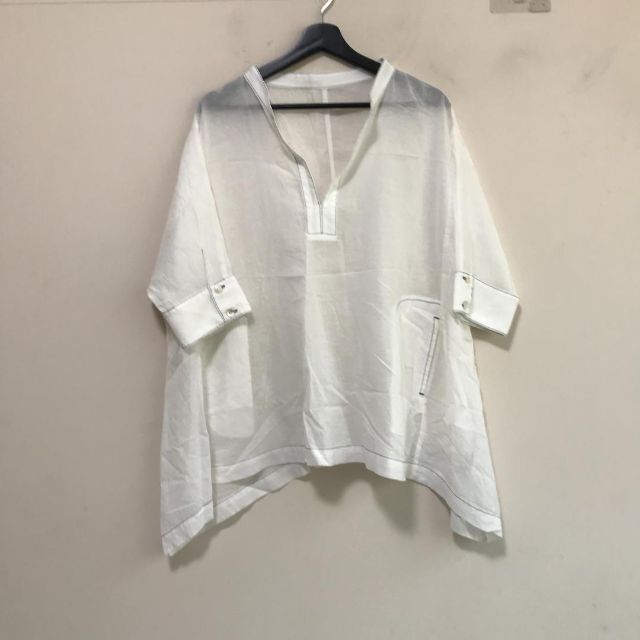 37020 センソユニコ デザインシャツ ホワイト 38
