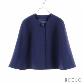 エミリオプッチ(EMILIO PUCCI)の ケープ ジャケット ウール シルク ブルー(その他)