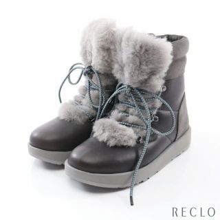 アグオーストラリア(UGG AUSTRALIA)のVIKI WATERPRO ブーツ レザー スエード ダークグレー グレー ボア(ブーツ)