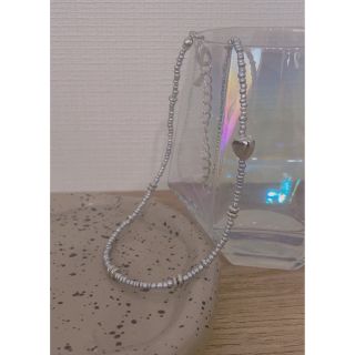 エディットフォールル(EDIT.FOR LULU)のHeart silver beads necklace(ネックレス)