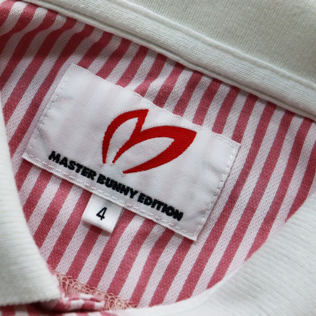 メンズ MASTER BUNNY EDITION マスターバニーエディション ストライプ 半袖ポロシャツ 4/ピンク【2400013356756】 8