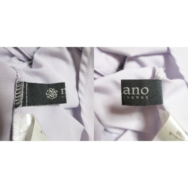 nano・universe(ナノユニバース)のナノユニバース シャツ ブラウス スキッパー 七分袖 バックリボン F 紫 レディースのトップス(その他)の商品写真