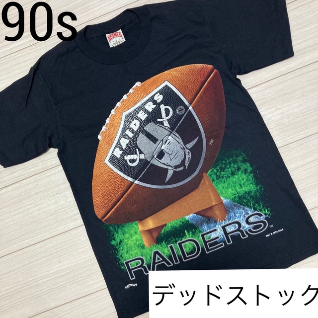 デッドストック 90s USA製■NUTMEG■RAIDERS NFL Tシャツ