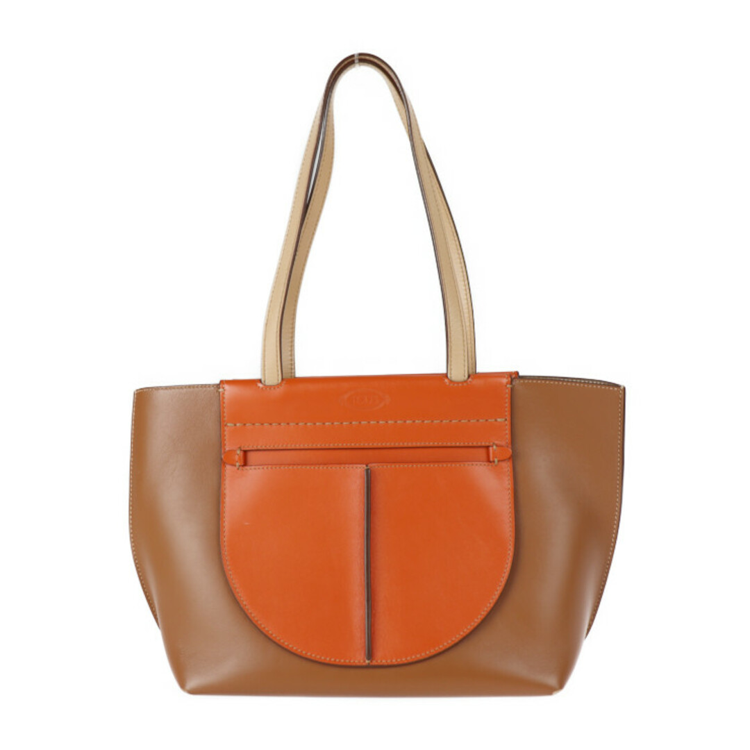 TOD'S トッズ ショルダーバッグ レザー ブラウン トートバッグ