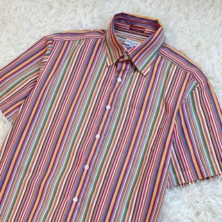 ポールスミス(Paul Smith)の【美品】ポールスミス/Paul Smith 半袖シャツ　マルチ ストライプ　総柄(シャツ)