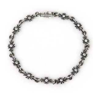 クロムハーツ(Chrome Hearts)のクロムハーツ タイニーE CHプラス ダイヤモンド ブレスレット 12LINK SV925 14K 24Pダイヤ ユニセックス CHROME HEARTS 【中古】 【アパレル・小物】(ブレスレット)