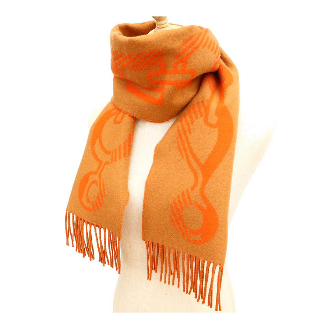 Hermes - エルメス ドレ バックル カシミア マフラー H259092S 02 ユニ