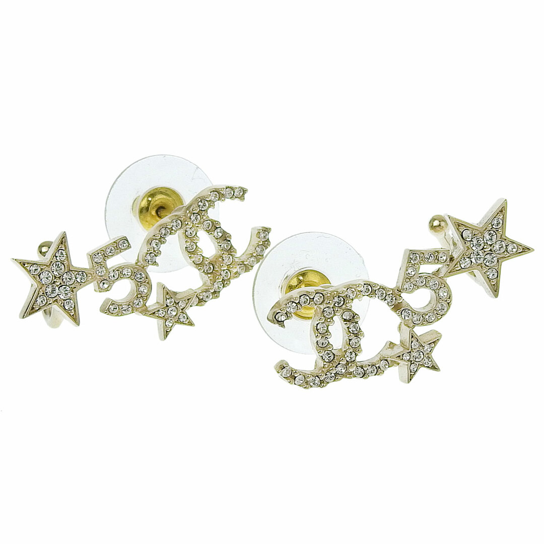 CHANEL - シャネル ココマーク 5 スター ピアス GP ラインストーン