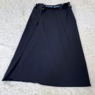 ヨウジヤマモト(Yohji Yamamoto)の【美品】yohji yamamoto 巻き スカート　ベルテッド　ウールギャバ(ロングスカート)